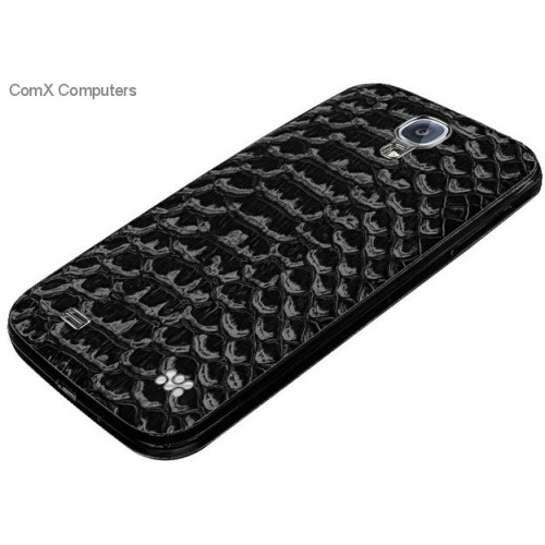 Promate Charm.S4 Black Premium Patterned-Leather Back Cover