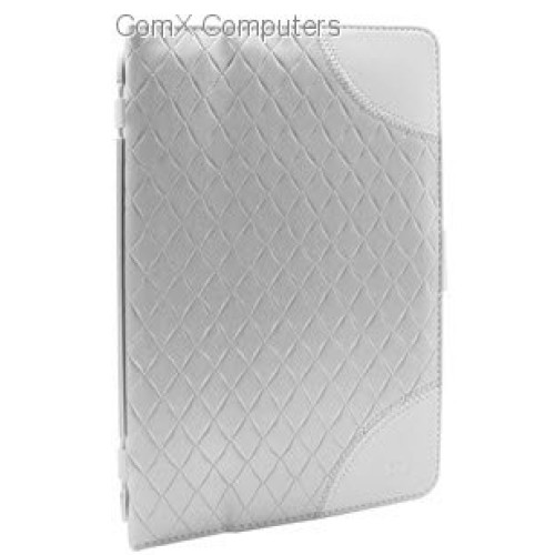 Promate Donna White Slim-line leather case with carrying handle