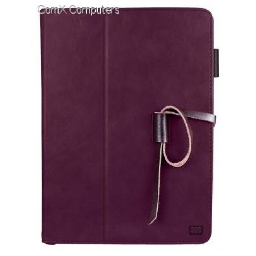 Promate Agenda Purple Premium Protective Leather Case with Stylus Holder and Card Slot