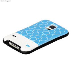 Promate Cameo.S4-Cameo-Drip Patterned Flexi-Grip Snap On Case for Samsung Galaxy S4-Blue