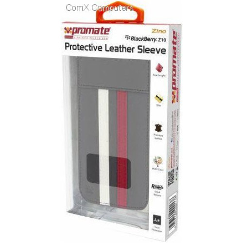 Promate Zino Gray Protective Leather Sleeve BlackBerry Z10