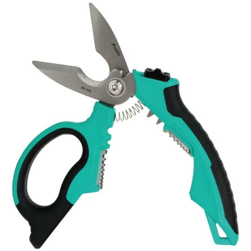 ProsKit SR-335 8" Stainless Steel Multi-Purpose angled electrician shears