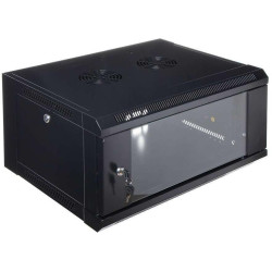 RCT cabinet wallmount PC 6U 600W x 450D with glass door, 50kg load