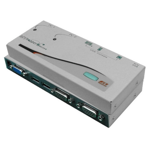Rextron 2 Port USB KVM Switch with cables