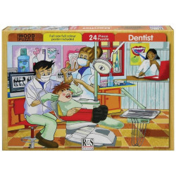 RGS 24 Piece A4 Wooden Puzzle Dentist
