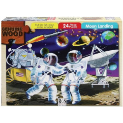 RGS 24 Piece A4 Wooden Puzzle Moon Landing