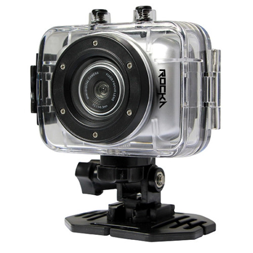 Rocka Edge Series HD 720p 1.3MP Action Camera, Silver