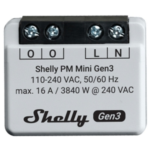SHELLY PM MINI GEN3 Power Meter (16A x 1channel)