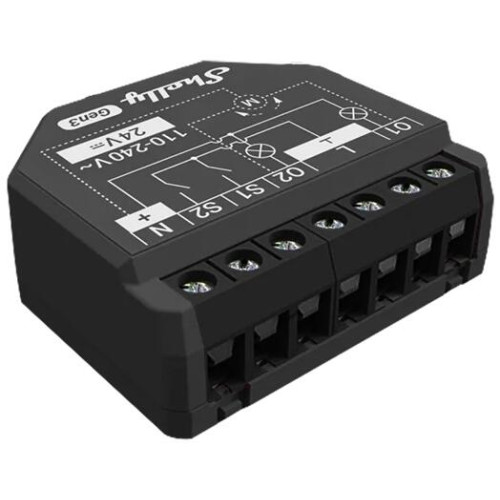 Shelly 2PM Gen3 Two-Channel Smart Switch With Power Monitoring And Cover Control