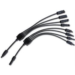 Solarwise MC4 Y Connector 4 Way To 1 Way Solar Panel Combiner Cable Set