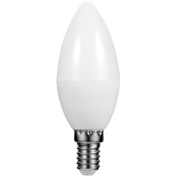 Switched 5W Candle LED Light Bulb E14 - Cool White