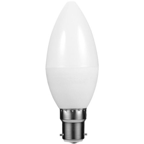 Switched 5W Candle LED Light Bulb B22 - Warm White