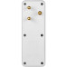 Switched 4 way Medium Surge adaptor with Schuko - White