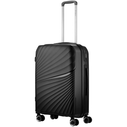 Travelwize Quartz PP 66cm 4-wheels Spinner Luggage - Black Travelwize Quartz PP 66cm 4-wheels Spinner Luggage - Black