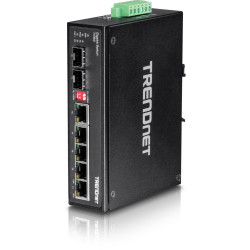 Trendnet 6-port hardened Industrial Gigabit Switch - 5 Gigabit / 1 shared SFP / 1 dedicated SFP