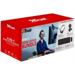 Trust TRS-HO41 4-in-1 Home Office Set - Exis Webcam, Ziva Chat Headset, Mimo Wireless Keyboard and mouse