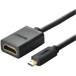 Ugreen Micro HDMI Male to HDMI Female Adapter - Black Ugreen Micro HDMI Male to HDMI Female Adapter - Black