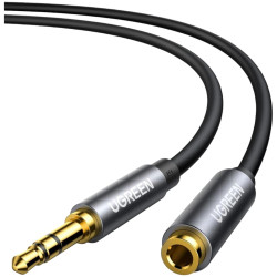 UGreen AV118 3.5mm Aux extension cable 2m - Male to Female - Black UGreen AV118 3.5mm Aux extension cable 2m - Male to Female - Black