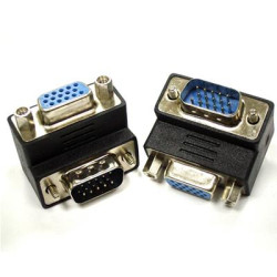 Microworld VGA Male to VGA Female 90 Degree angle adaptor Microworld VGA Male to VGA Female 90 Degree angle adaptor