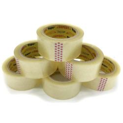 Unbranded packaging tape Clear 48mm x 100 metres 38 microns - 36 items in the box