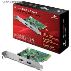 Vantec ugt-PC370A 2-Port USB 3.1 Gen II Type-A PCIe Host Card Vantec ugt-PC370A 2-Port USB 3.1 Gen II Type-A PCIe Host Card