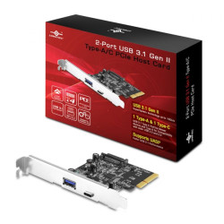 Vantec ugt-PC371AC 2-Port USB 3.1 Gen II Type A/C PCIe Host Card Vantec ugt-PC371AC 2-Port USB 3.1 Gen II Type A/C PCIe Host Card