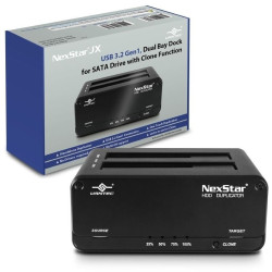 Vantec NexStar JX USB 3.2 Gen1 Dual bay Dock for SATA Drive with Clone Function Vantec NexStar JX USB 3.2 Gen1 Dual bay Dock for SATA Drive with Clone Function