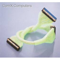 vantec 60cm (24") rounded ata133 ide cable with pull tab - 3 connectors - yellow pvc pipe