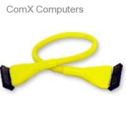vantec 25cm (10") rounded fdd cable with pull tab - 2 connectors - yellow pvc pipe