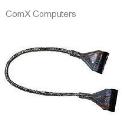vantec 25cm (10") rounded fdd cable with pull tab - 2 connectors - clear pvc with silver braid