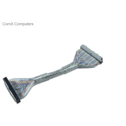 vantec 25cm (10") rounded ata133 ide cable with pull tab - clear pvc with Silver braid - 2 connectors only