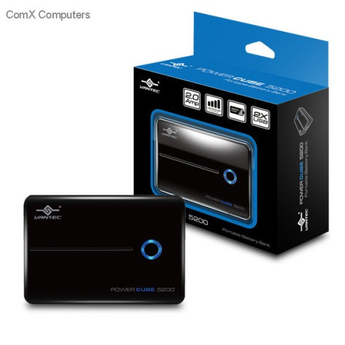Vantec Power Cube 5200 Black Power Bank Vantec Power Cube 5200 Black Power Bank
