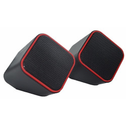 Volkano Diamond Series USB Powered Speakers, Red Volkano Diamond Series USB Powered Speakers, Red