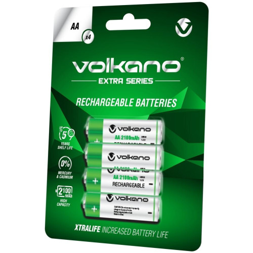 Volkano Extra series Rechargeable Batteries AA pack of 4
