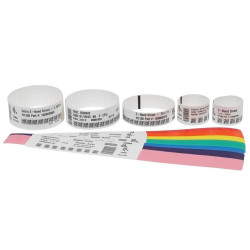 Zebra Z-Band direct White adult wristbands - 25.4 x 279.4mm - 6 rolls of 450